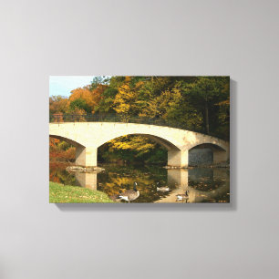 Rainbow Bridge i Fall på Grove City College Canvastryck