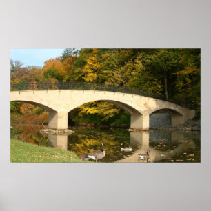Rainbow Bridge i Fall på Grove City College Poster