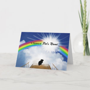 Rainbow Bridge Memorial Dikt för Hamsters Kort
