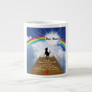 Rainbow Bridge Memorial Dikt för Hundar Jumbo Mugg