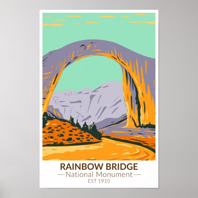 Rainbow Bridge National Monument Utah Vintage Poster (Framsidan)