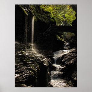 Rainbow Bridge på Watkins Glen State Park Poster