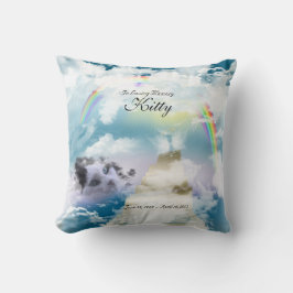 Rainbow Bridge Pet Cat Memorial Kudde