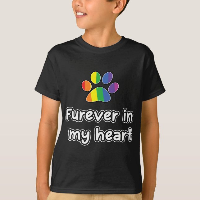 Rainbow Bridge - Pet Loss, fuver i mitt hjärta T Shirt (Framsida)