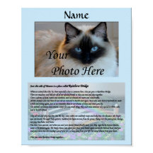 Rainbow Bridge Pet Memorial Blue