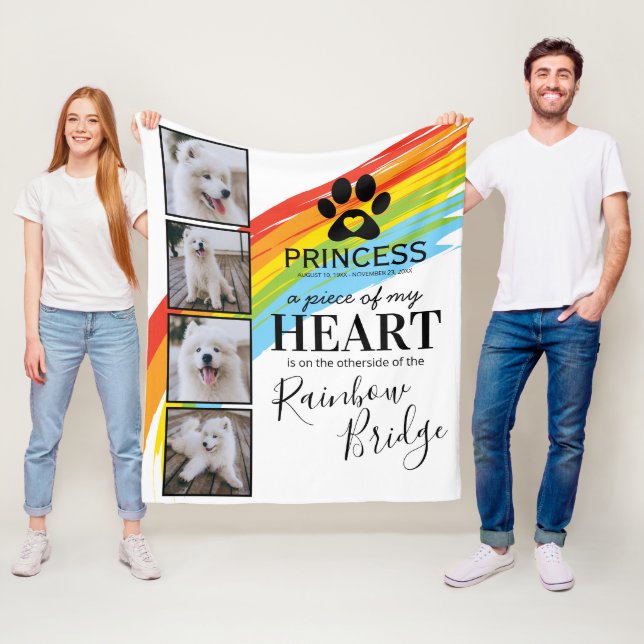 Rainbow Bridge - Pet Memorial Fleecefilt (På plats)