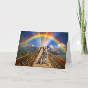 Rainbow Bridge Pet Memorial Loss Anpassa Kort