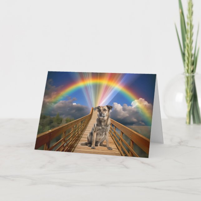 Rainbow Bridge Pet Memorial Loss Anpassa Kort (Framsida)