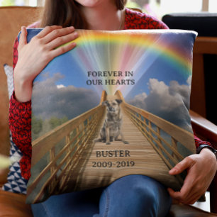 Rainbow Bridge Pet Memorial Loss Anpassa Kudde