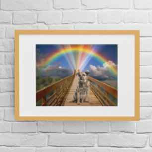 Rainbow Bridge Pet Memorial Loss Anpassa Poster