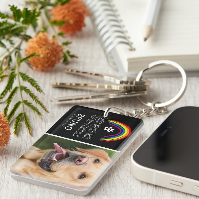Rainbow Bridge Pet Photo Memorial Keepsak (Högra Framsidan)