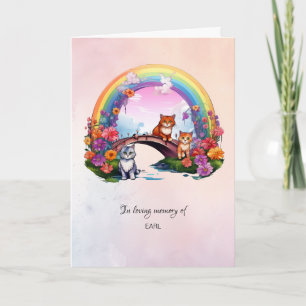Rainbow Bridge Pet Sympathy Sentiment Kort