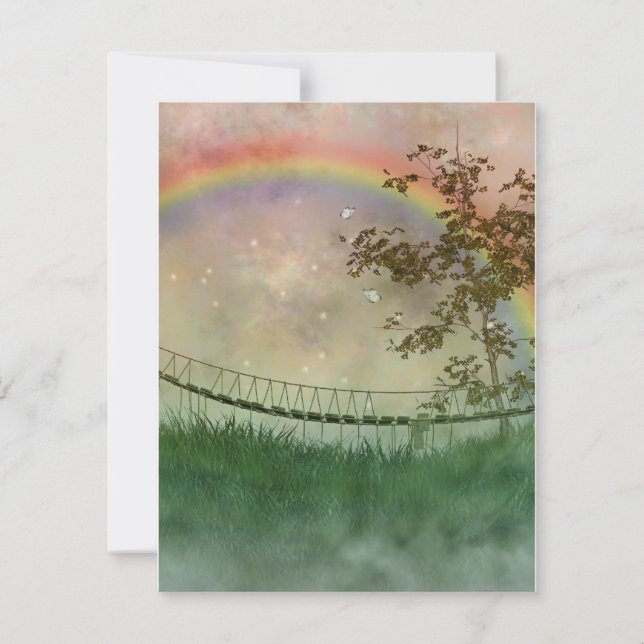 Rainbow Bridge Platt Kort med Kuvert (Framsida)