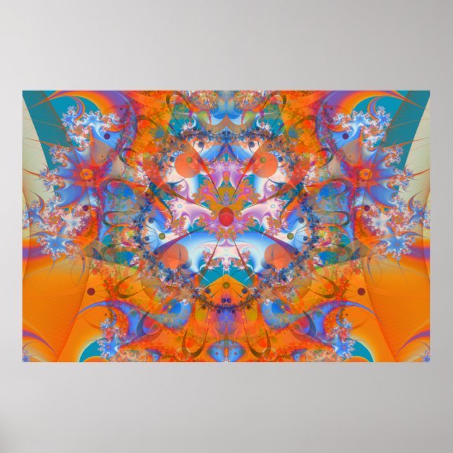 Rainbow Bridge Psychedelic Fractal Poster (Framsidan)