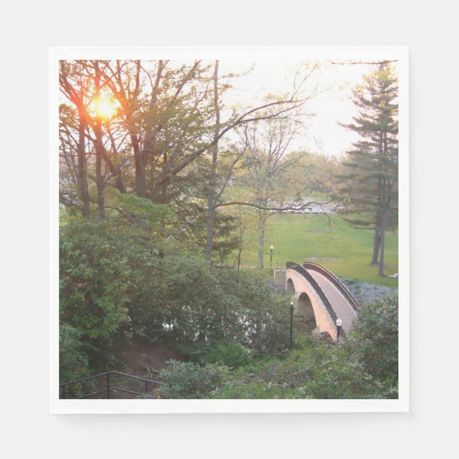 Rainbow Bridge Solnedgång vid Grove City College Pappersservett (Framsidan)