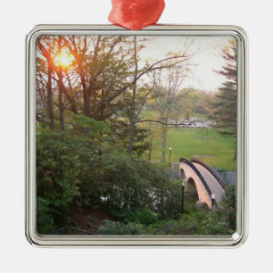 Rainbow Bridge Sunset på Grove City College Julgransprydnad Metall