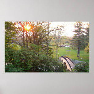 Rainbow Bridge Sunset på Grove City College Poster