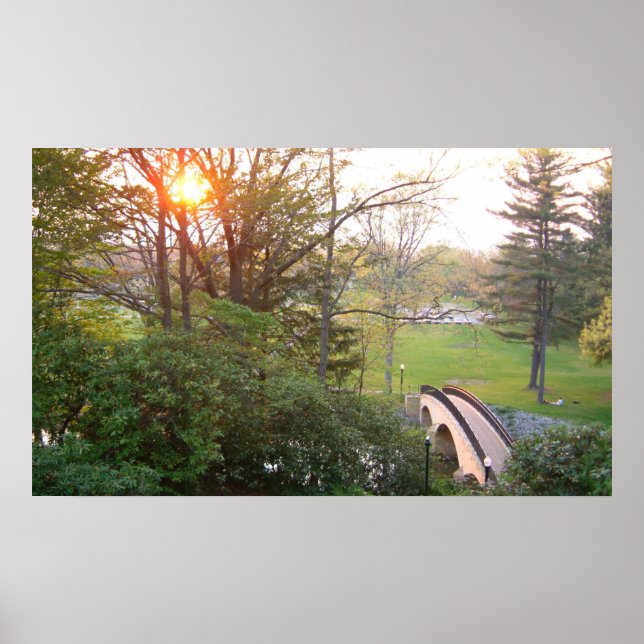 Rainbow Bridge Sunset på Grove City College Poster (Framsidan)