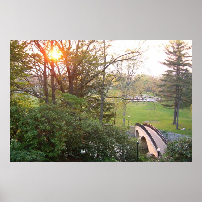 Rainbow Bridge Sunset på Grove City College Poster (Framsidan)