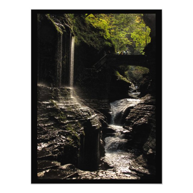 Rainbow Bridge vid Watkins Glen Photo Print Fototryck (Framsidan)