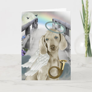 Rainbow Bridge Weimaraner Ängel Kort