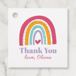 Rainbow Bright Birthday Tack Favor Gåvor Etiketter