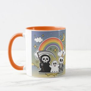 Rainbow Bright Grim Reaper and Friends Mugg