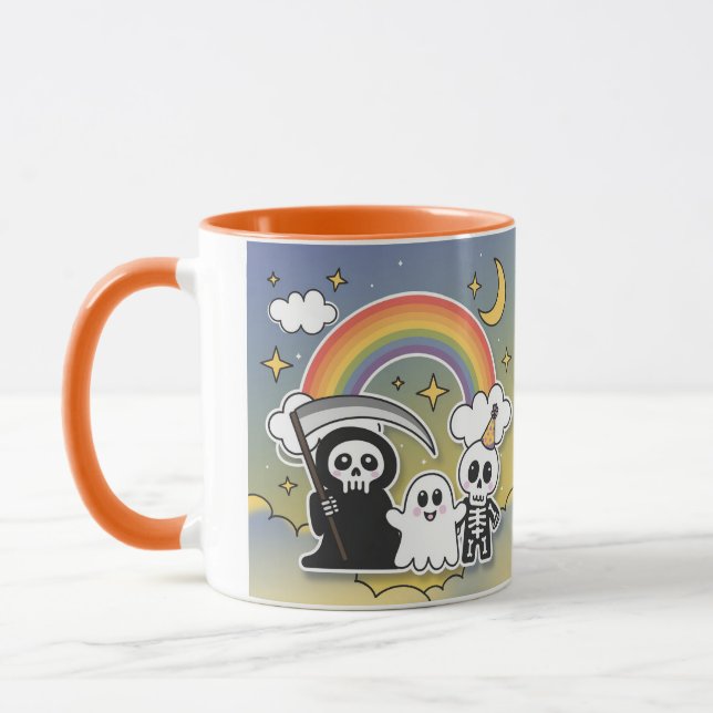 Rainbow Bright Grim Reaper and Friends Mugg (Vänster)