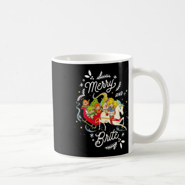 Rainbow Brite jul Glad Och Ljus Slädtur Kaffemugg (Höger)