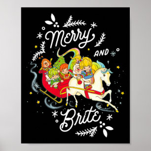 Rainbow Brite jul Merry And Brite släde åktur Poster