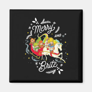 Rainbow Brite jul Merry och Brite Sleigh Rid Magnet