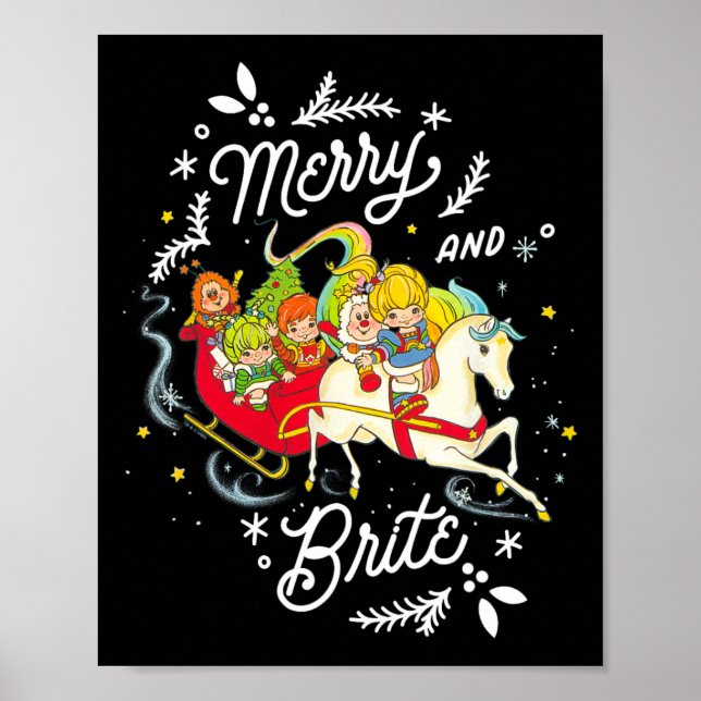 Rainbow Brite jul Merry och Brite Sleigh Rid Poster (Framsidan)