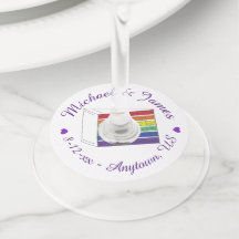 Rainbow Bröllop Cake Slice LGBT Gay pride