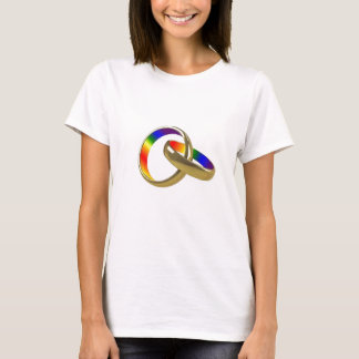 Rainbow bröllop ringar Women t-shirt