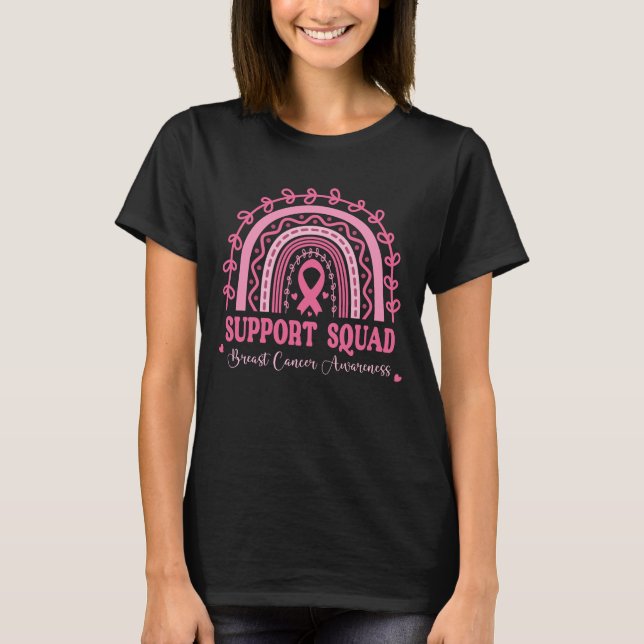 Rainbow Bröstcancer medvetenhet Squad T Shirt (Framsida)