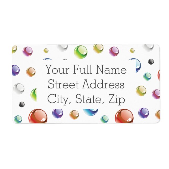 Rainbow Bubble Mönster Fraktsedel (Framsidan)