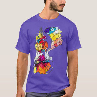 Rainbow Bubble Violin T Shirt