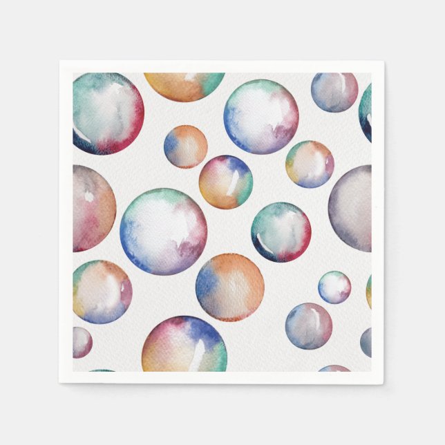 Rainbow Bubbles Napkin Pappersservett (Framsidan)