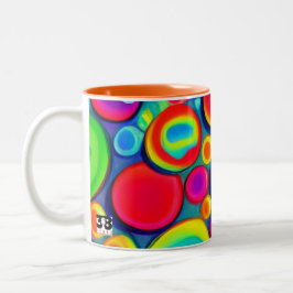 Rainbow Bubbles Två-Tonad Mugg