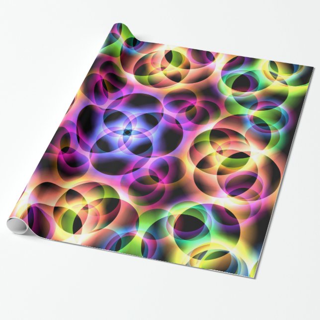 Rainbow Bubbles Two Presentpapper (Utrullad)