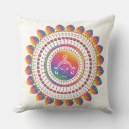 Rainbow Buddha Mandela Dekorativ kudde