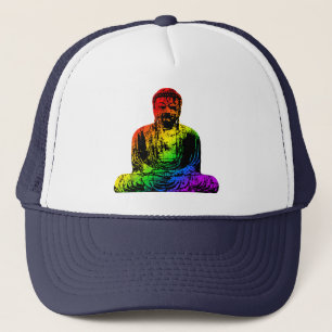 Rainbow Buddha Statue Truckerkeps
