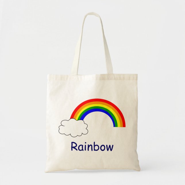 Rainbow Budget Tote Tygkasse (Framsidan)