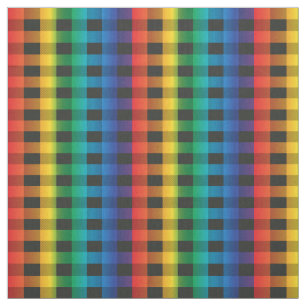 Rainbow Buffalo Play Fabric Tyg
