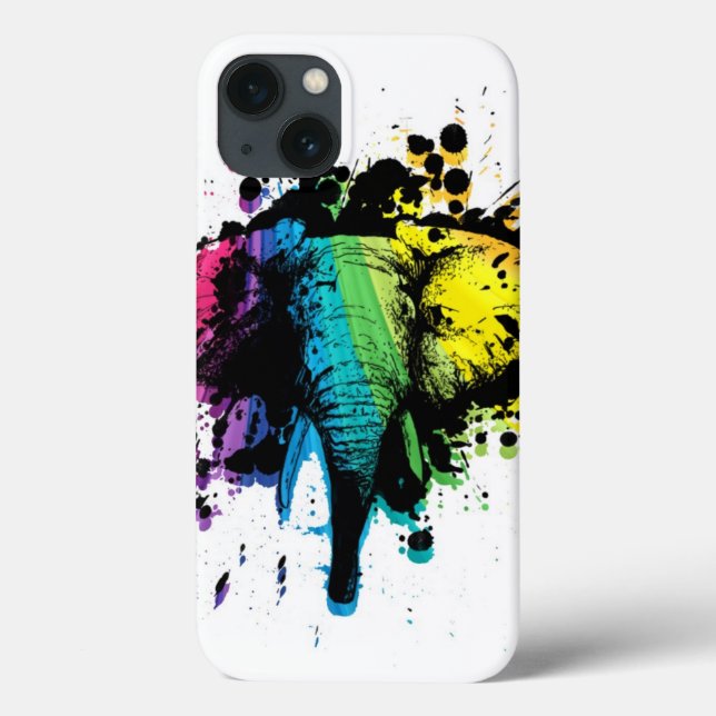 Rainbow Bull Elephant Abstract Design (Baksida)