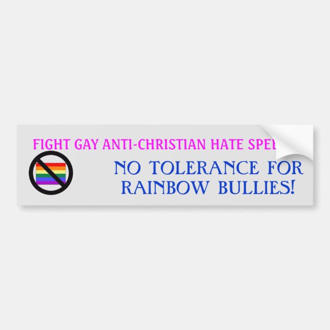 RAINBOW BULLIES BUMPER STICKER BILDEKAL (Framsidan)