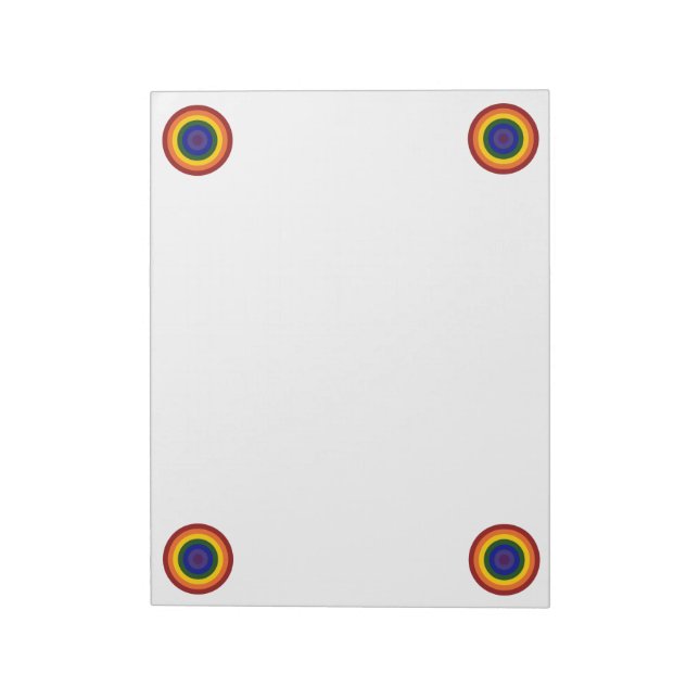 Rainbow Bullseye Anteckningsblock (Roterad)