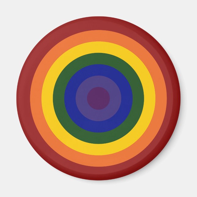 Rainbow Bullseye Magnet (Framsidan)