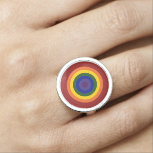 Rainbow Bullseye Ring