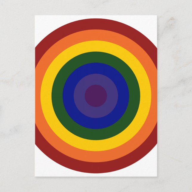 Rainbow Bullseye Vykort (Framsida)